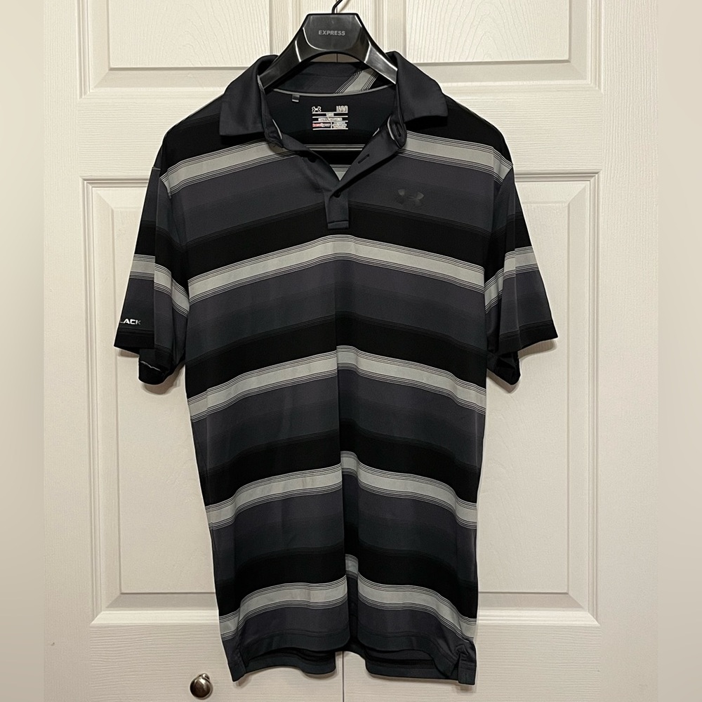 Under Armour Golf Polo - Men’s Large - Black/Grey